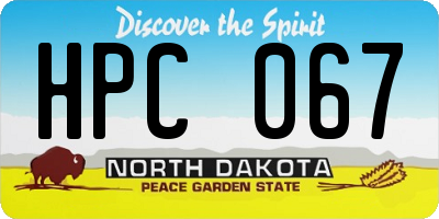 ND license plate HPC067