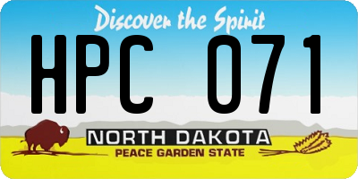 ND license plate HPC071