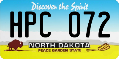 ND license plate HPC072