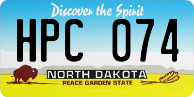 ND license plate HPC074
