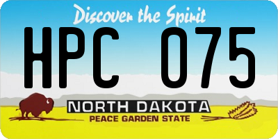 ND license plate HPC075