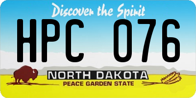 ND license plate HPC076