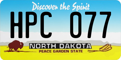 ND license plate HPC077