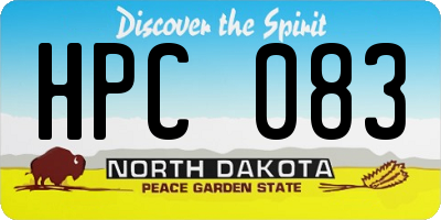 ND license plate HPC083