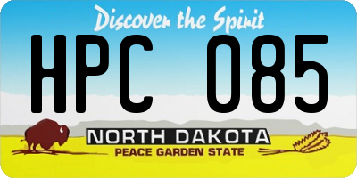 ND license plate HPC085
