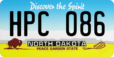 ND license plate HPC086