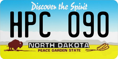ND license plate HPC090