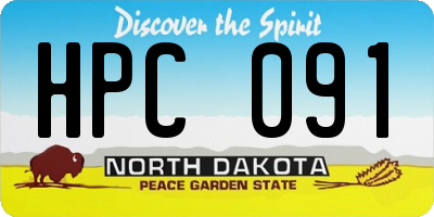 ND license plate HPC091