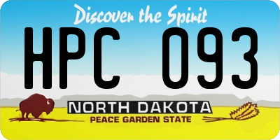 ND license plate HPC093