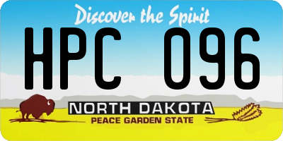 ND license plate HPC096