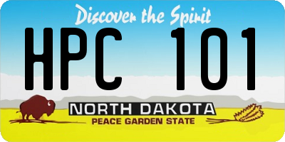 ND license plate HPC101