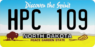 ND license plate HPC109