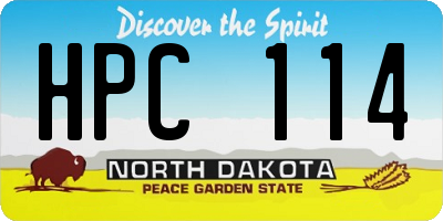ND license plate HPC114