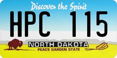 ND license plate HPC115