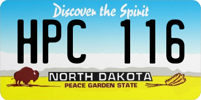 ND license plate HPC116
