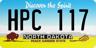 ND license plate HPC117