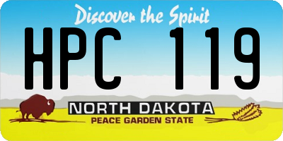 ND license plate HPC119