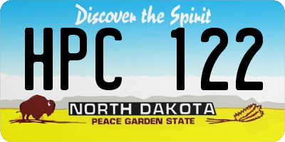 ND license plate HPC122
