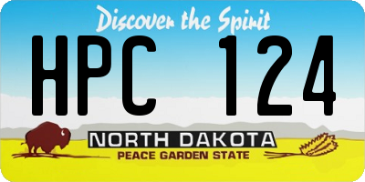 ND license plate HPC124