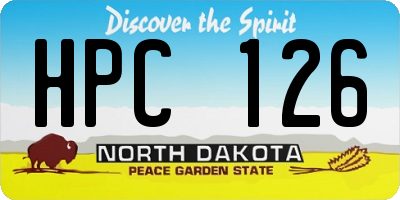 ND license plate HPC126