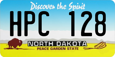 ND license plate HPC128