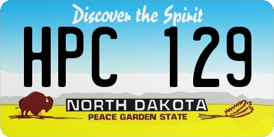 ND license plate HPC129