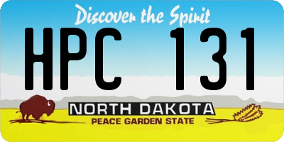 ND license plate HPC131