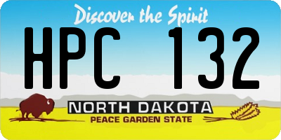 ND license plate HPC132