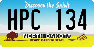 ND license plate HPC134