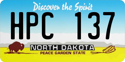 ND license plate HPC137