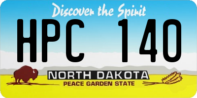 ND license plate HPC140