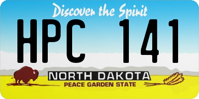ND license plate HPC141