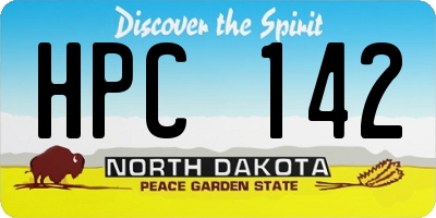 ND license plate HPC142
