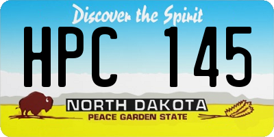 ND license plate HPC145