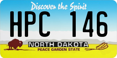 ND license plate HPC146