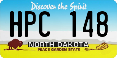 ND license plate HPC148