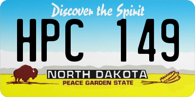 ND license plate HPC149