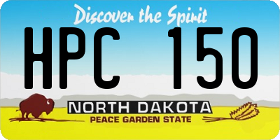 ND license plate HPC150