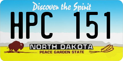 ND license plate HPC151