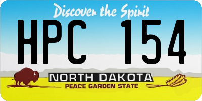 ND license plate HPC154