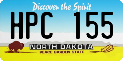 ND license plate HPC155