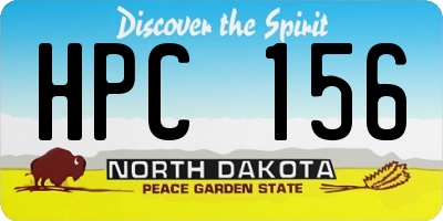 ND license plate HPC156