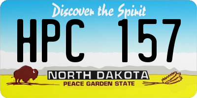 ND license plate HPC157