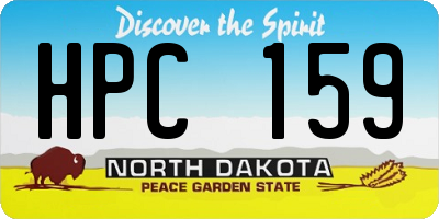 ND license plate HPC159