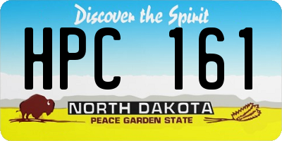 ND license plate HPC161