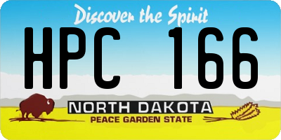 ND license plate HPC166