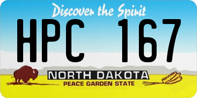 ND license plate HPC167