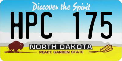 ND license plate HPC175