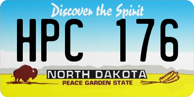 ND license plate HPC176
