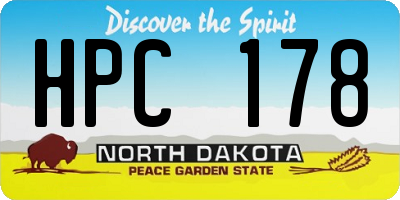 ND license plate HPC178
